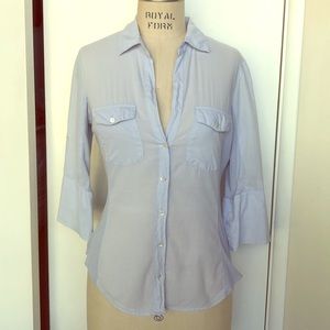 Shirt “James Perse” light blue, 3/4 sleeve, cotton